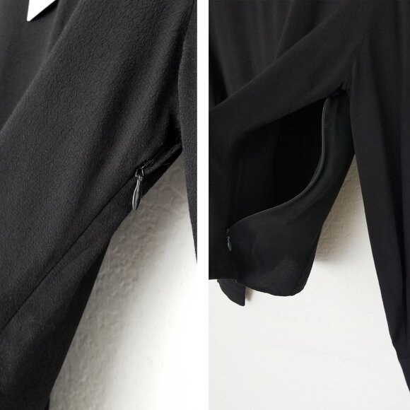 NEW & Other Stories Oversized Sleeve Blouse Black Size 4 Viscose Crepe Classic - Picture 13 of 16